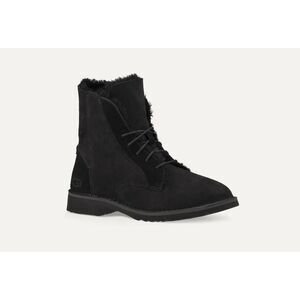 UGG Quincy Fur Boot In Black Suede‎ Sz 6 New